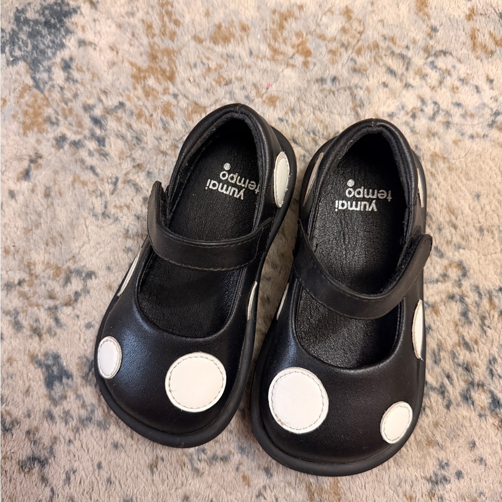 Black and White Kids Dress Shoes